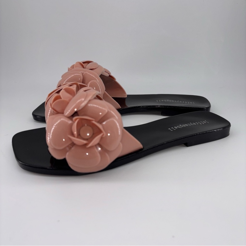Jeffrey Campbell Floralee floral jelly slide sandals
Sz 7